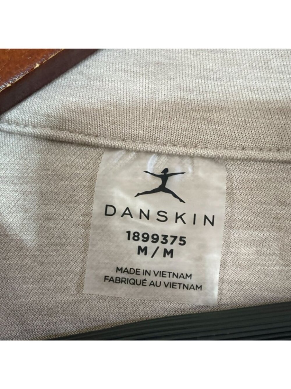 NWT Danskin Women's M Luxe Half Zip Pullover Sweatshirt Chai Heather  C1064 - Picture 8 of 12